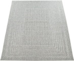 PACO HOME, Paco Home Teppich »Liege 390«, rechteckig, 4 mm Höhe, Flachgewebe, melierte Sisal Optik, mit Bordüre, In- und Outdoor geeignet, Wohnzimmer