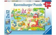 RAVENSBURGER SPIELEVERLAG, Ravensburger Kinderpuzzle - Lieblingsdinos-Puzzle für Kinder ab 3 Jahren