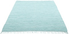 Lüttenhütt Teppich »Insa«, rechteckig, Fleckerl, Uni Farben, handgewebt, pflegeleicht, waschbar, Wohnzimmer