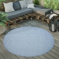 Paco Home Teppich »Timber 125«, rund, 4 mm Höhe, Flachgewebe, Sisal Optik, In- und Outdoor geeignet, Wohnzimmer