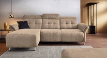 Places of Style Ecksofa »Manhattan«, 2 Sitze mit elektrischer Relaxfunktion, verstellbare Armlehnen