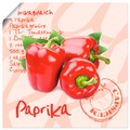 Artland Wandbild »Paprika liegt auf weissen Untergrund«