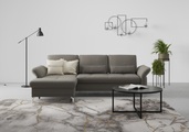 INOSIGN Ecksofa »Palm Beach«, Federkern, mit Sitztiefenverstellung, wahlweise mit Bettfunktion, Bettkasten und Armteilverstellung