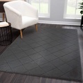Carpet City Hochflor-Teppich »Moment«, rechteckig, 31 mm Höhe, Modern Einfarbig, 3D-Raute-Optik, Wohnzimmer