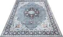 NOURISTAN Designteppich »Medaillon Rana«, rechteckig, 7 mm Höhe, Klassischer Teppich, Orient Optik, Vintage Design, Gekettelt, Wohnzimmer, Schlafzimmer, Robust, Pflegeleicht