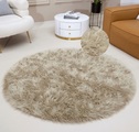 Home affaire Hochflor-Teppich »Dena«, rund, 60 mm Höhe, Kunsfellteppich