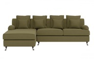Guido Maria Kretschmer Home&Living Ecksofa »NORIN«, (2 St.), zwei Fussarten: vorne - Rollen, hinten - Holzfüsse