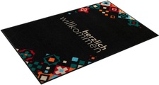 wash+dry by Kleen-Tex Teppich »Willkommen Mosaik bunt«, rechteckig, 7 mm Höhe