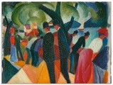 Artland Glasbild »Spaziergang auf der Brücke. 1913«