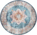 Paco Home Teppich »Torres 275«, rund, 4 mm Höhe, Kurzflor, Orient-Optik, Vintage Design, In- und Outdoor geeignet, Wohnzimmer