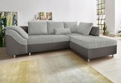 COLLECTION AB Ecksofa, mit Bettfunktion und Bettkasten, inklusive loser Rücken- und Zierkissen, mit »Schanzen«-Armlehne