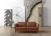 machalke® 2,5-Sitzer »amadeo«, Ledersofa mit geschwungenen Armlehnen, Breite 180 cm