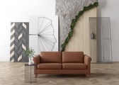 machalke® 2,5-Sitzer »amadeo«, Ledersofa mit geschwungenen Armlehnen, Breite 180 cm