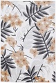 carpetfine Teppich »Deja 102«, rechteckig, 4 mm Höhe, robustes Flachgewebe, Motiv- Floral Palmenblätter, Hoch-Tief Effekt, In- und Outdoor geeignet, Wetterfest und UV-beständig für Balkon, Terrasse, Garten, Aussenbereich,Wohnzimmer, Schlafzimme
