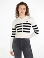 Tommy Jeans Sweatjacke »TJW STRIPE ZIP THRU BADGE HOOD«, mit Tommy Jeans Flagge