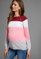 Neun Monate Umstandspullover »Ringel-Pullover für Schwangerschaft und Stillzeit«, Umstands-Pullover mit praktischer Öffnung