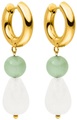 Purelei Paar Creolen »Schmuck Geschenk Clear Quartz Drop Ohrringe, 23381«, mit Aventurin, Quarz