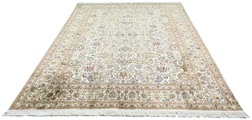 morgenland Teppich »Kaschmir Seide Teppich handgeknüpft beige«, rechteckig, 8 mm Höhe