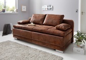 COLLECTION AB Schlafsofa, mit Bettfunktion und Bettkasten, frei im Raum stellbar, inklusive loser Armlehn-und Rückenkissen
