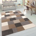 Paco Home Teppich »Lara 646«, rechteckig, Kurzflor, 3D-Design, mit Karo Muster, Wohnzimmer, Schlafzimmer