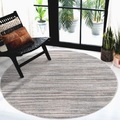 Carpet City Teppich »Moda«, rund, 11 mm Höhe, Kurzflor, Modern, Streifen-Muster, Wohnzimmer
