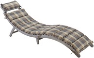 Gartenliege »Havanna«, Eukalyptusholz, inkl. Wendeauflage