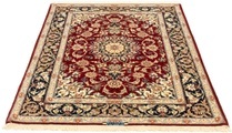 morgenland Teppich »Isfahan Teppich handgeknüpft rot«, rechteckig, 7 mm Höhe, handgeknüpft