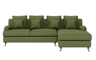 Guido Maria Kretschmer Home&Living Ecksofa »NORIN«, (2 St.), zwei Fussarten: vorne - Rollen, hinten - Holzfüsse