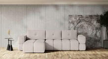 andas Ecksofa »EJSTRUP moderne, aufwändige Steppung, auch in Bouclé L-Form«, verwandelbar in Schlafsofa, incl. Bettfunktion, B/T/H: 362/186/92 cm