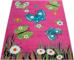 Paco Home Kinderteppich »Alma 940«, rechteckig, 14 mm Höhe, Kurzflor, Kinder Design, Motiv Schmetterlinge, Kinderzimmer