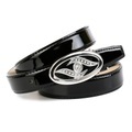 Anthoni Crown Fashion Lackledergürtel mit silberfarbener Schmuck-Schliesse