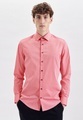 Business Hemd Shaped Fit Langarm Uni Herren Rot Bunt 40