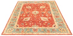 morgenland Wollteppich »Afghan Teppich handgeknüpft rot«, rechteckig, 8 mm Höhe