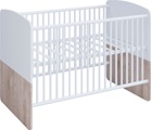 Lüttenhütt Babybett, Babybett mit Liegefläche 70 x 140 cm, höhenverstellbarer Lattenrost