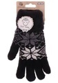 Highlight Company Strickhandschuhe, Fellimitat, Schneeflocken-Motiv