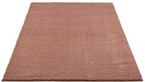 Carpet City Hochflor-Teppich »Plainy«, rechteckig, 30 mm Höhe, Polyester, Langflor Uni Rosé, Wohnzimmer