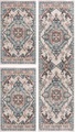 Carpet City Bettumrandung »Novel 8634«, (3 tlg.), mit Fransen, Wohnzimmer, Bettvorleger, Läufer-Set für das Schlafzimmer