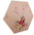 Wall-Art Holzbild »Rollerblades Blumen Holzbild«