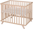 Roba, roba® Laufgitter »Lil Planet grau, 75x100cm, Holz natur«, bis 15 kg, mit Stoffeinlage; höhenverstellbar