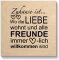 Artland, Artland Holzbild »Wo die Liebe wohnt«, Sprüche & Texte, (1 St.)