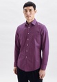 Business Hemd Shaped Fit Langarm Druck Herren Rot Bunt 40