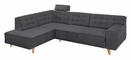 TOM TAILOR Ecksofa »NORDIC CHIC«, mit Ottomane, wahlweise mit Sitzvorzug, Füsse Buche natur