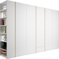 Müller SMALL LIVING Drehtürenschrank »Modular Plus Variante 9«, Schublade im Mittelelement, Anbauregal rechts oder links montierbar
