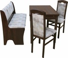 Home affaire Essgruppe »Halle«, (Set, 4 tlg.), mit Truhenbank
