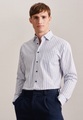 Business Hemd Regular Fit Langarm Streifen Herren Braun 42