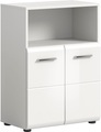 INOSIGN, INOSIGN Midischrank »Florenz, Breite 60 cm, 2 Türen, 1 Einlegeboden, 1 offenes Fach«, hochwertige MDF Front, Griff chromglänzend, Badschrank, Bad