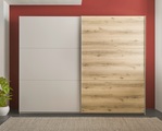 Schlafkontor, Schlafkontor Schwebetürenschrank »Niort Schrank, Kleiderschrank mit Schiebetüren«, rechte Tür, farblich abgesetzt