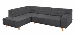 TOM TAILOR Ecksofa »NORDIC CHIC«, mit Ottomane, wahlweise mit Sitzvorzug, Füsse Buche natur