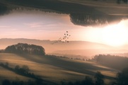 Papermoon Fototapete »Photo-Art MARCUS HENNEN, INTERPLANAR«, Vliestapete, hochwertiger Digitaldruck, inklusive Kleister