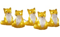 KONSTSMIDE CHRISTMAS, LED-Leuchtfigur Fuchs, 5er-Set als Kette